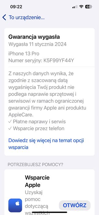 Iphone 13 pro 256GB idealny bat 84%