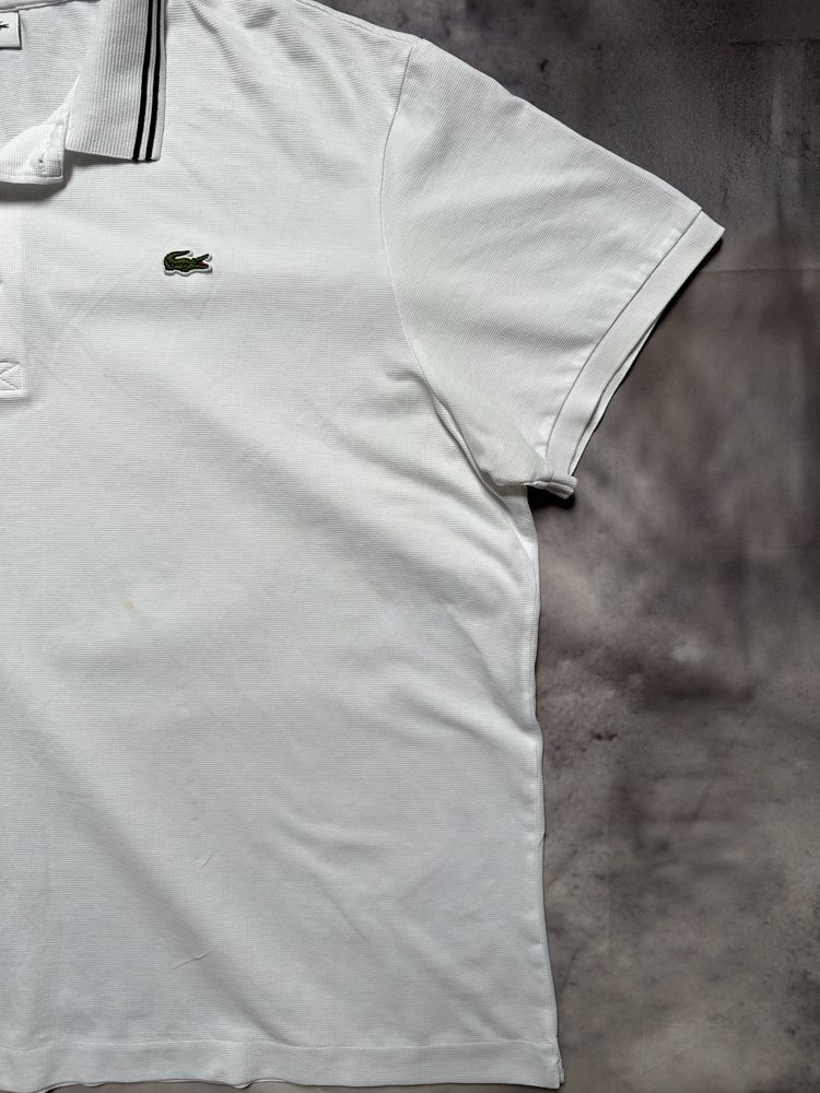 Koszulka sportowa biała Polo Lacoste unisex streetwear old money