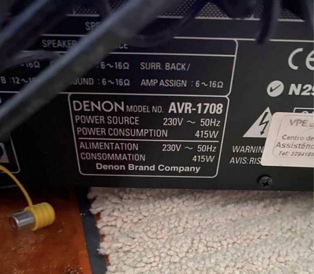 Receiver Denon + 2 Colunas Solid