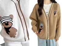 Premium nowy kardigan z Misiem teddy bear toffi
