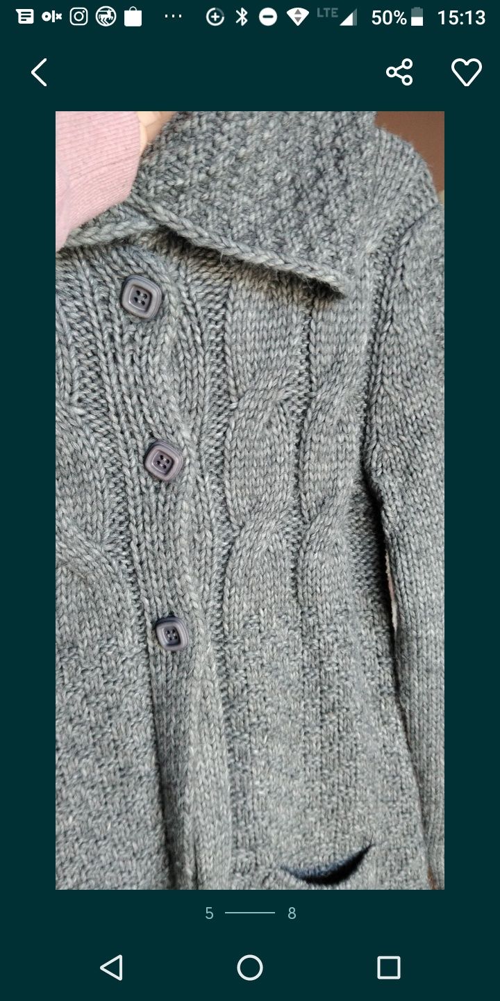 Rinascimento sweter płaszcz swetrowy wełniany wełna IDEALNY STAN
