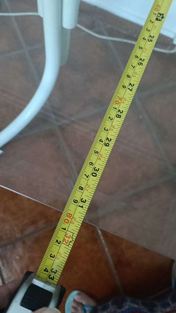 Mesa grande de vidro