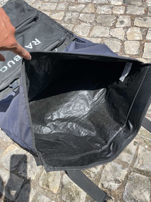 Capa de Bodyboard 500 Dupla "daily bag" Preto Azul