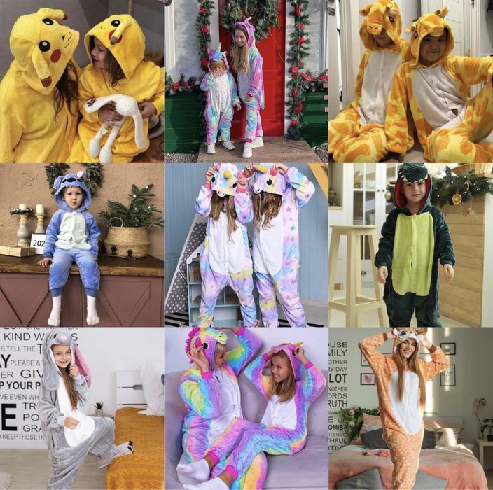 Кігурумі одноріжки, стіч , тигр, дракон для дорослих та дітей