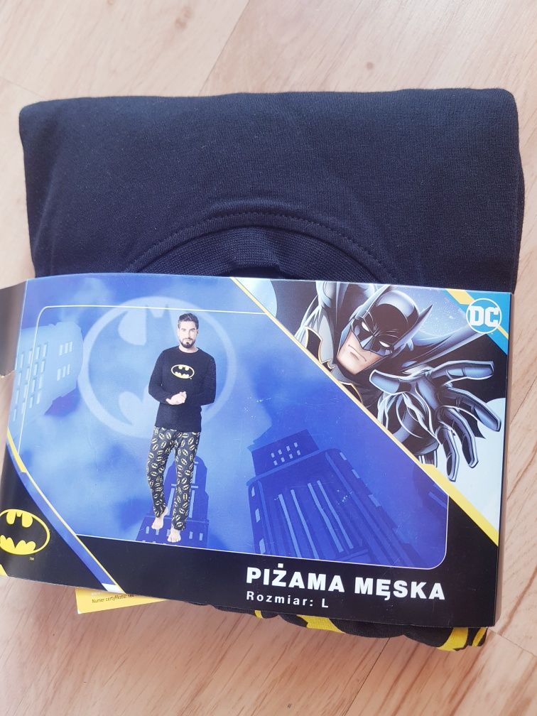 Nowa bawełniana piżama męska marki Batman rozmiar L 100% bawełna