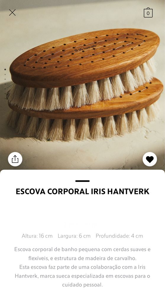 Escova Corporal IRIS HANTVERK Zara Home Novo