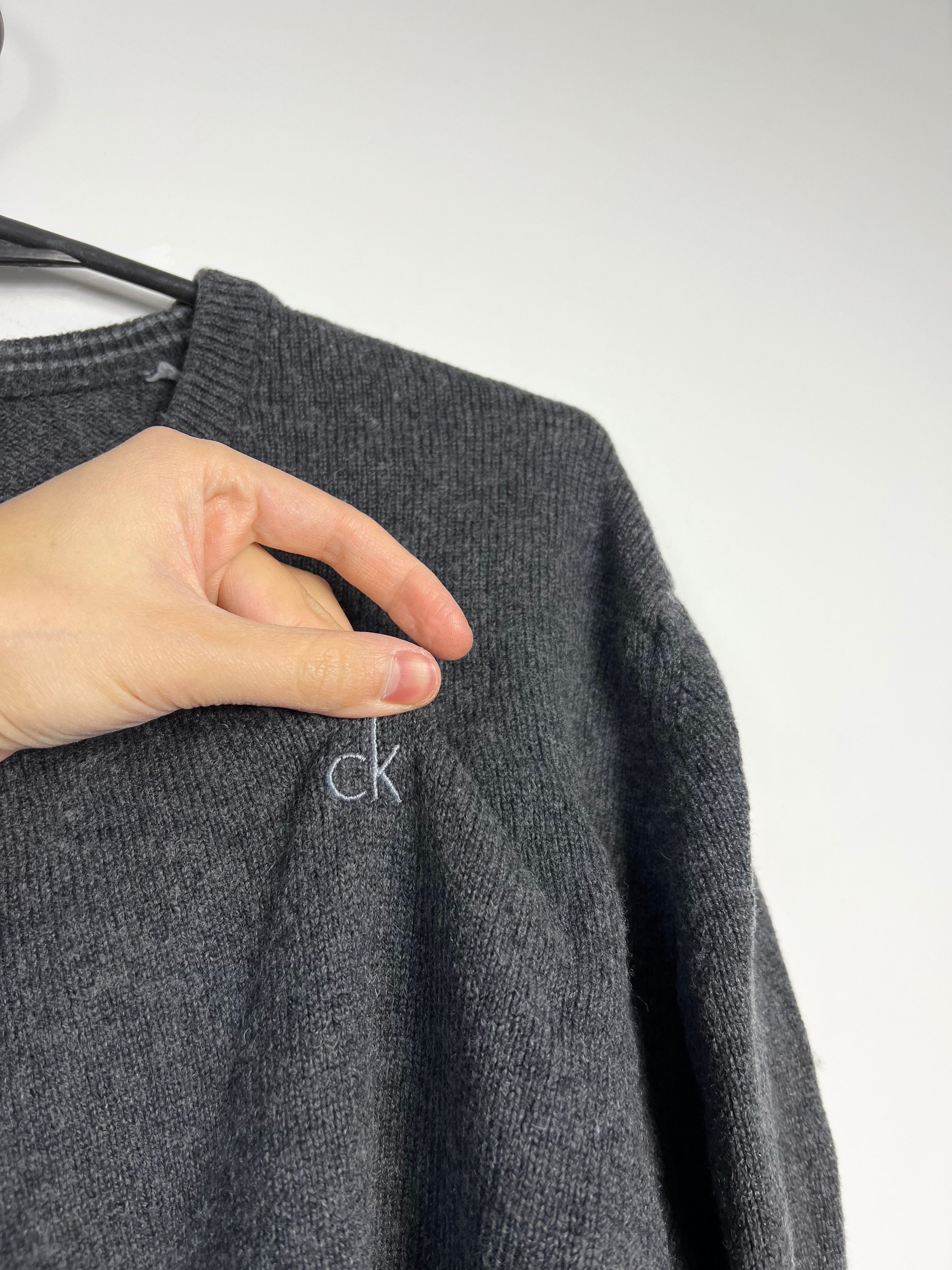 Lambswool sweter Calvin Klein logo