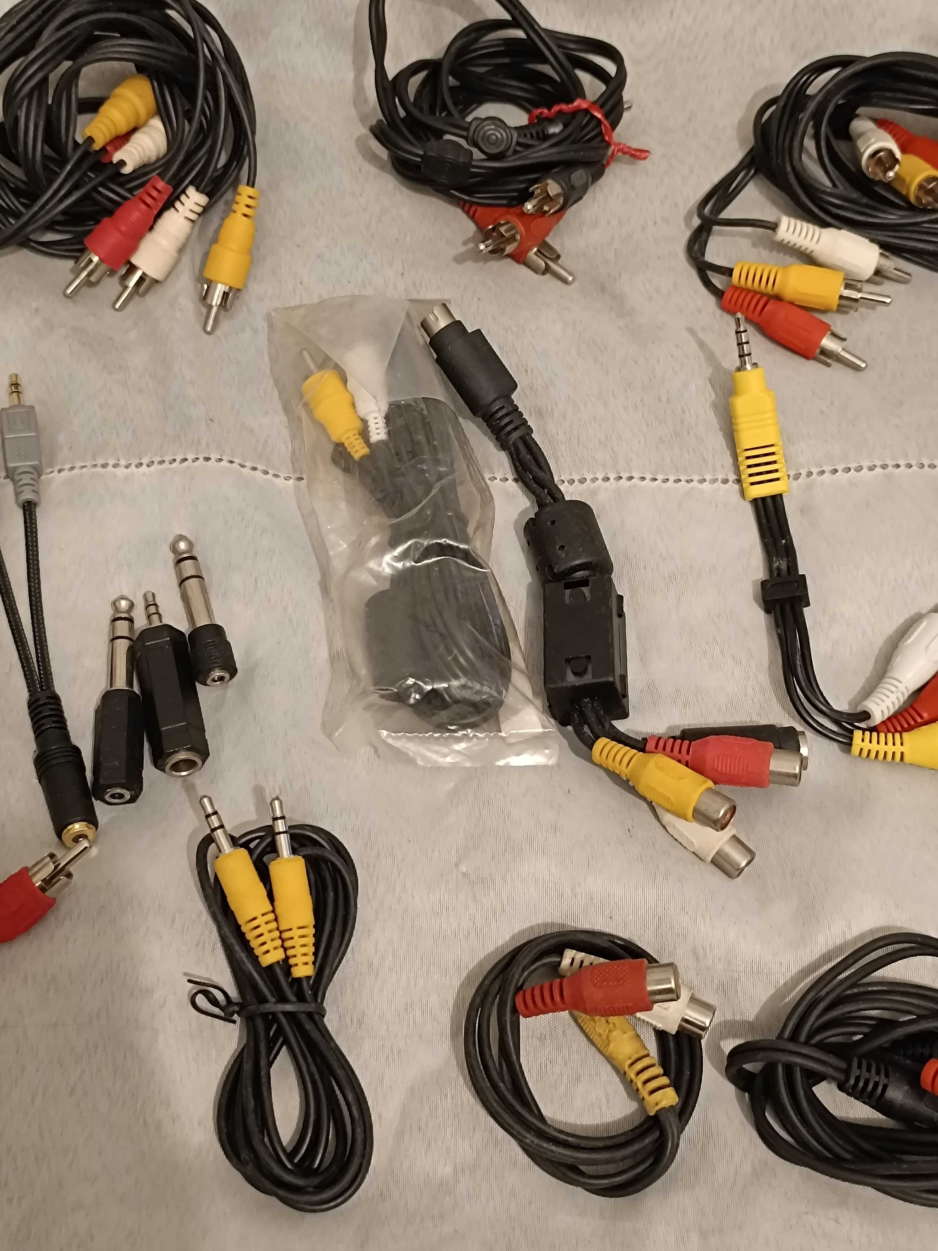 14 Cabos RCA e adaptadores