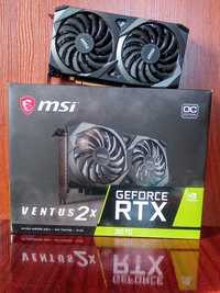 Мощная игровая карта MSI GeForce RTX 3070 Ventus 2X OC 8gb. Рабочая.