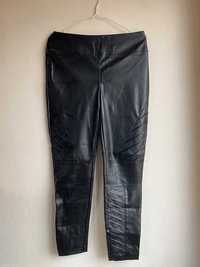 Czarne spodnie/legginsy ekoskóra Gallery L/XL