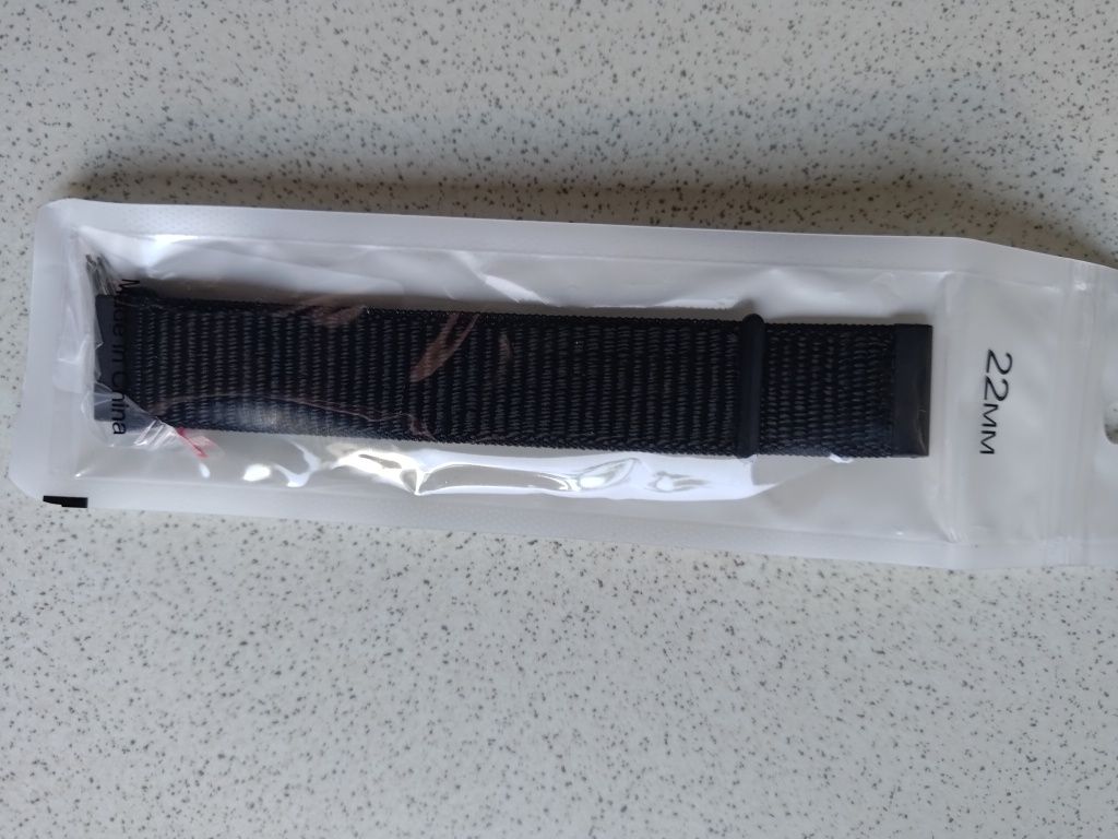 Pasek do zegarka materiał nylon 22mm
