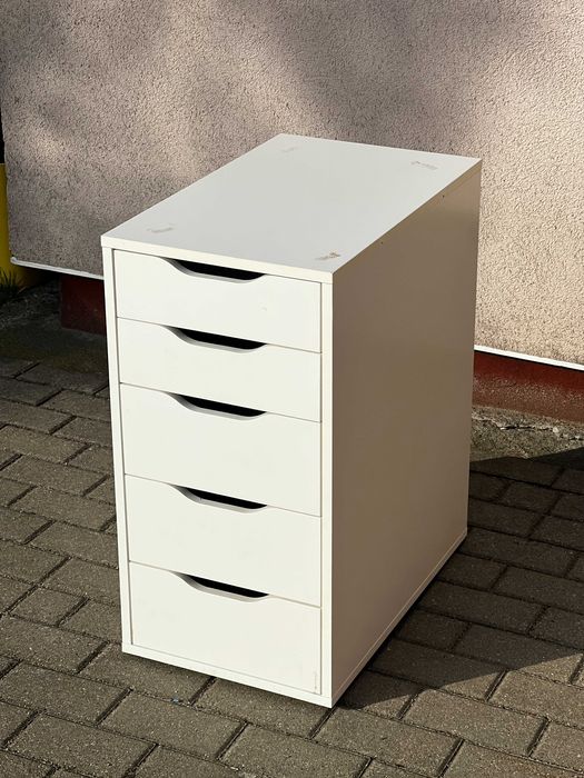 Biała szafka z szufladami / komoda biurowa / organizer - jak IKEA Alex