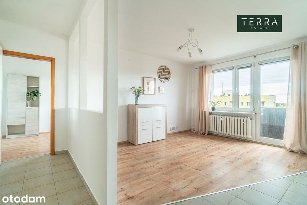 Słoneczne mieszkanie dwupokojowe do zamieszkania z balkonem