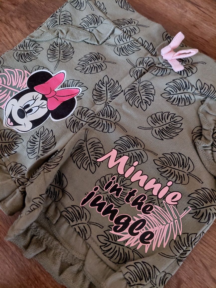 Komplet Minnie bluzka i spodenki dla dziewczynki.R.86 Nowy z metką.
