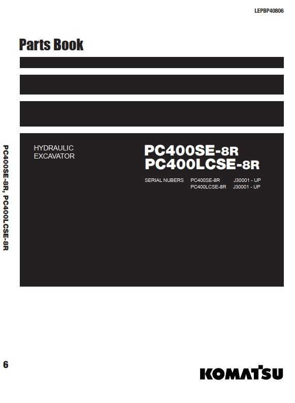 Katalog części komatsu PC 400 SE - 8 R, PC 400 LC SE - 8 R