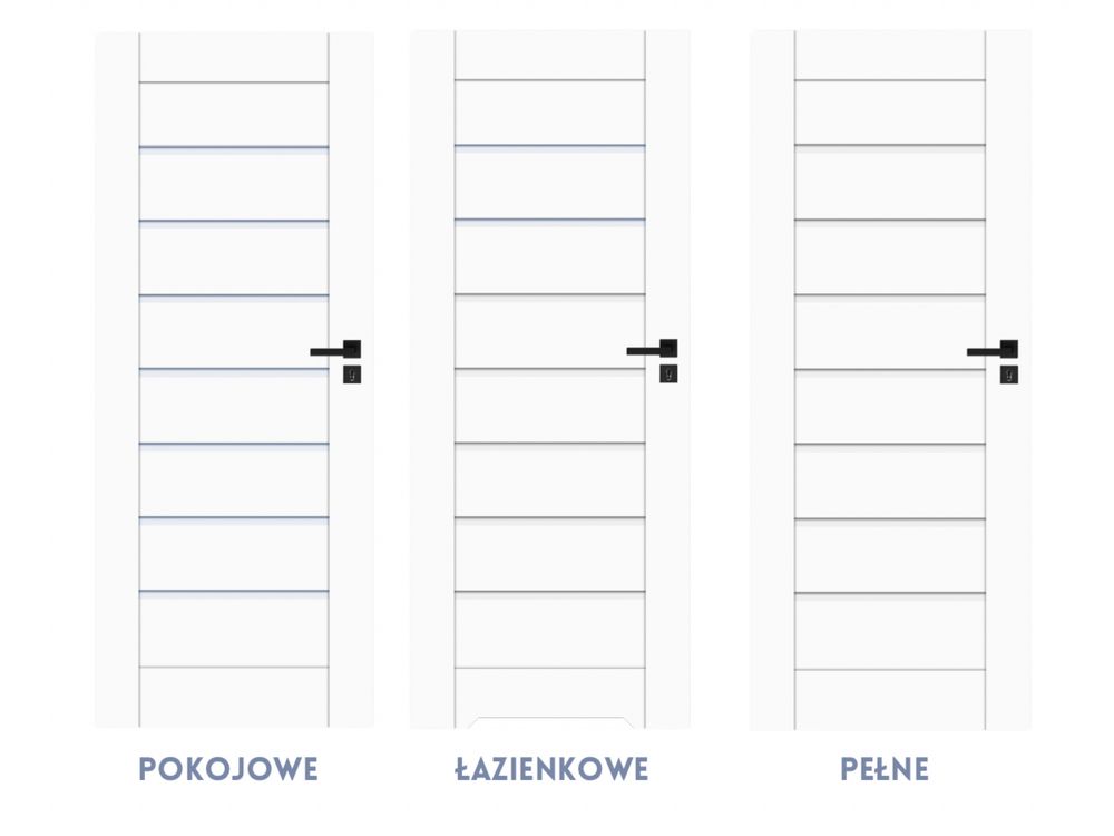 Drzwi wewnętrzne MINORIS Windoor z przeszkleniem przylgowe bezprzylgow