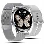 Smartwatch Damski Dla Kobiety Menu PL SREBRNY 2 PASKI