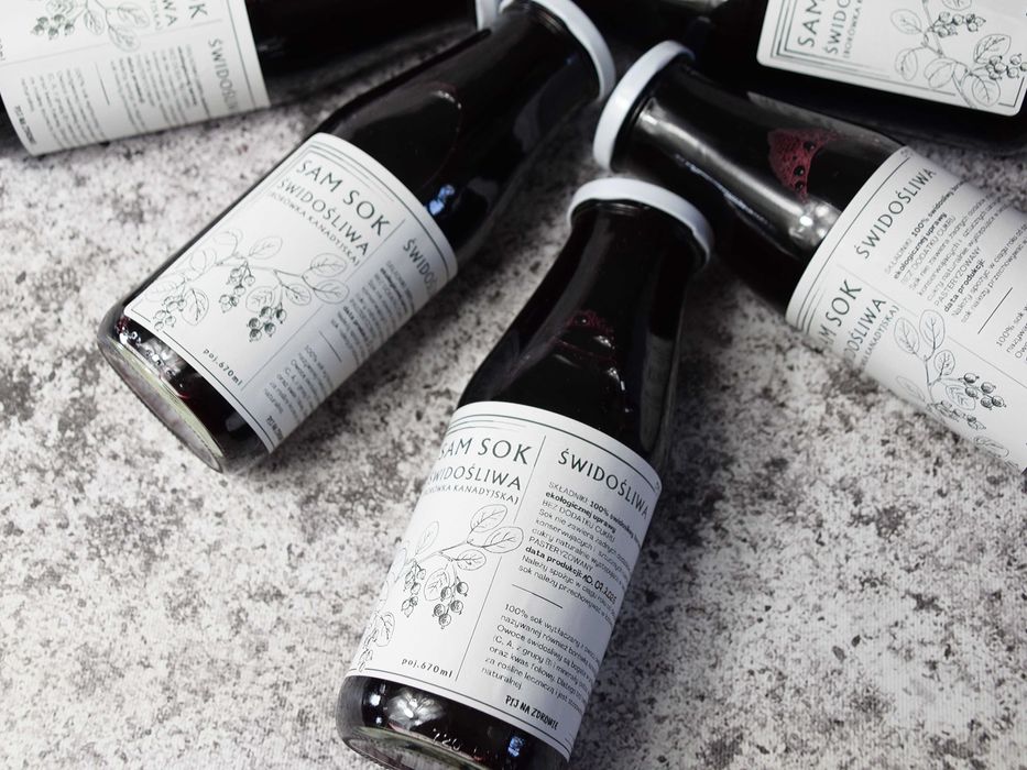 100% sok wytłaczany z borówki kanadyjskiej - świdośliwy 670ml