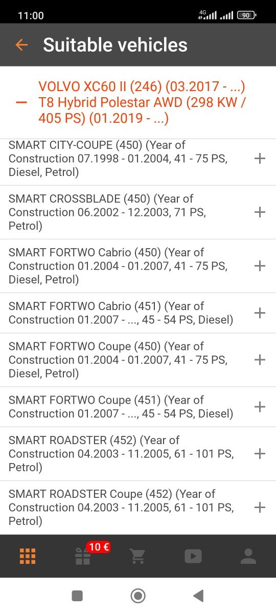 Motor arranque Mercedes ou Smart