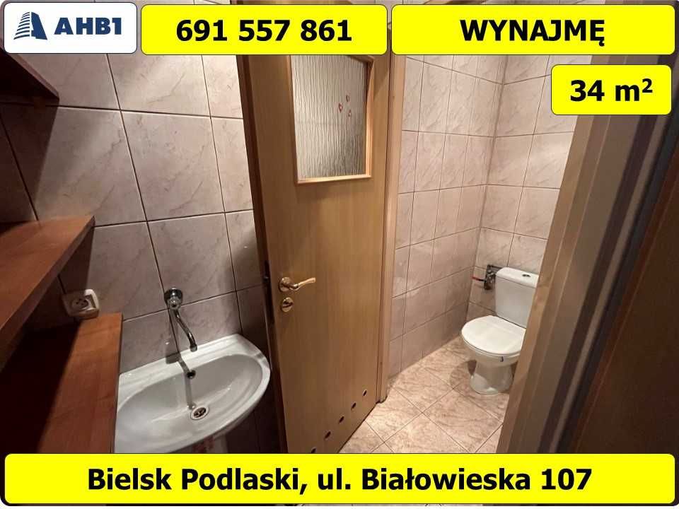 Wynajmę lokal (34m2)- Bielsk Podlaski, ul. Białowieska 107