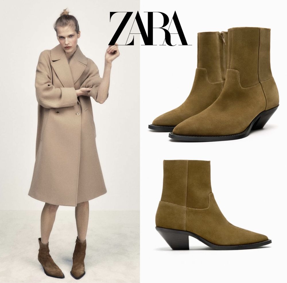 Казаки/сапоги/ботинки Zara