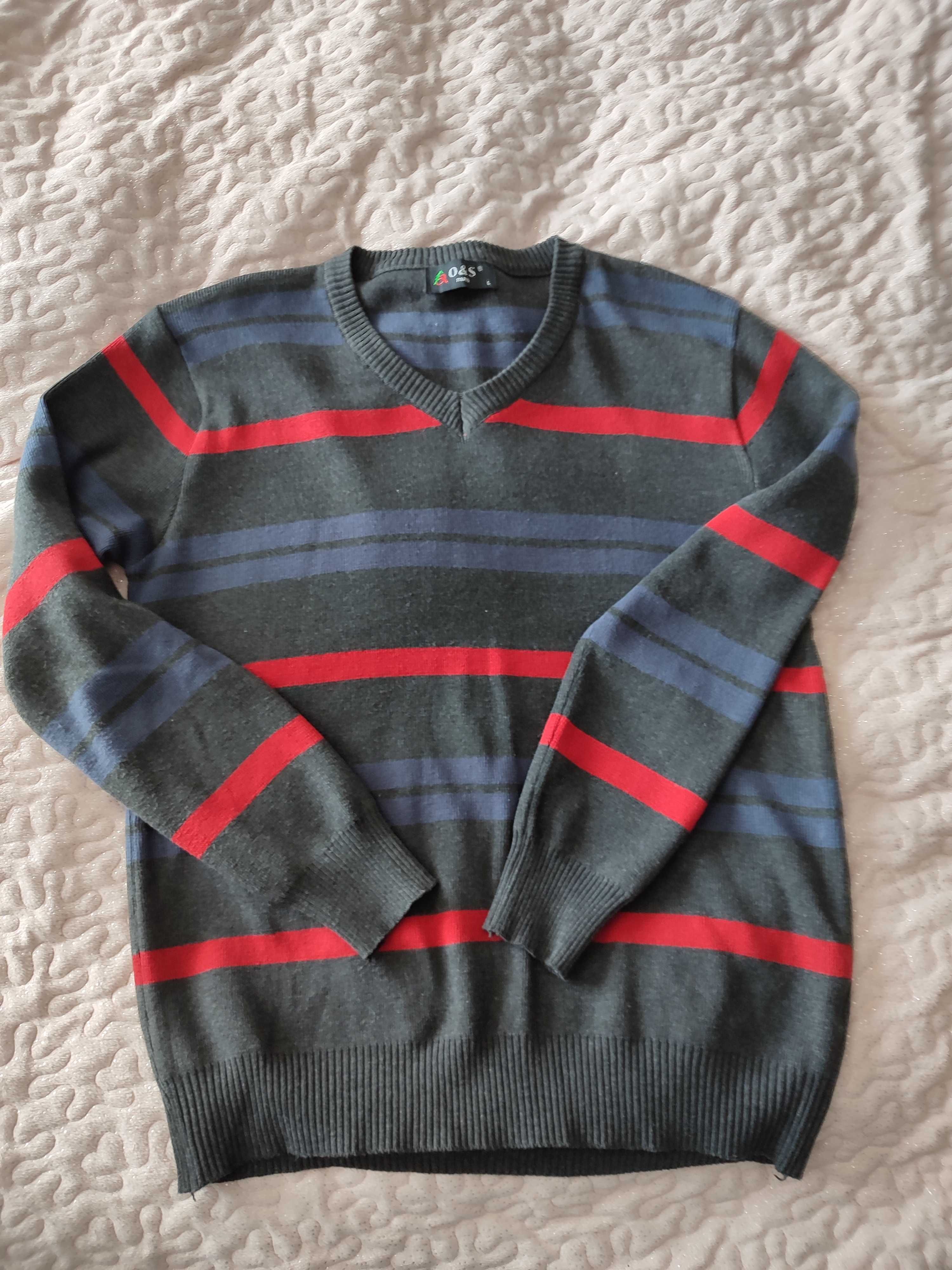 Męski sweter w paski