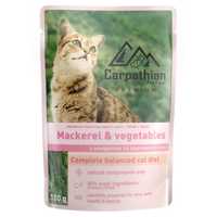 Вологий корм для кішок Carpathian Pet Food з макреллю і овочами в соус