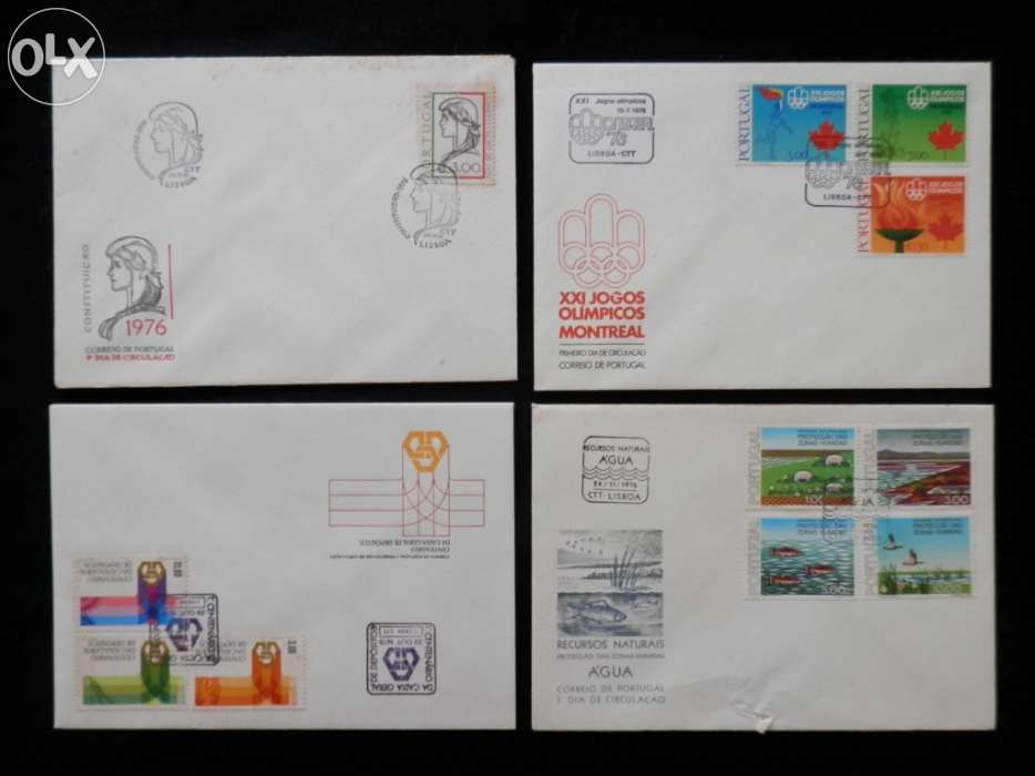 Envelopes originais dos CTT com selos