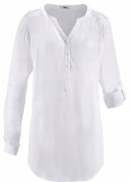 B.P.C bluzka koszulowa biała wiskoza r.48