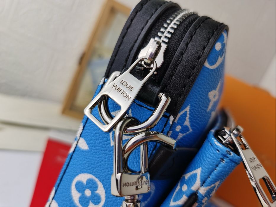 Сумка Louis Vuitton голубая синяя 3в1 3v1 мессенджер мужская