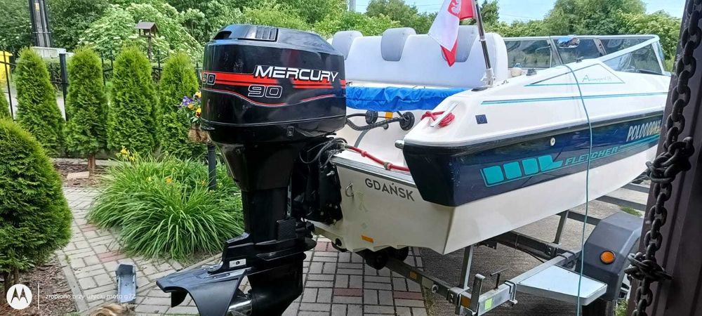 Łódź Motorowa Fletcher Arrow Sport 16   Mercury 90KM + Przyczepa