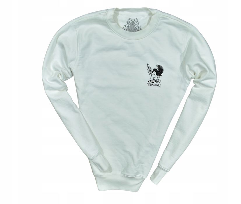 Palace Biała Logowana Bluza Crewneck / S