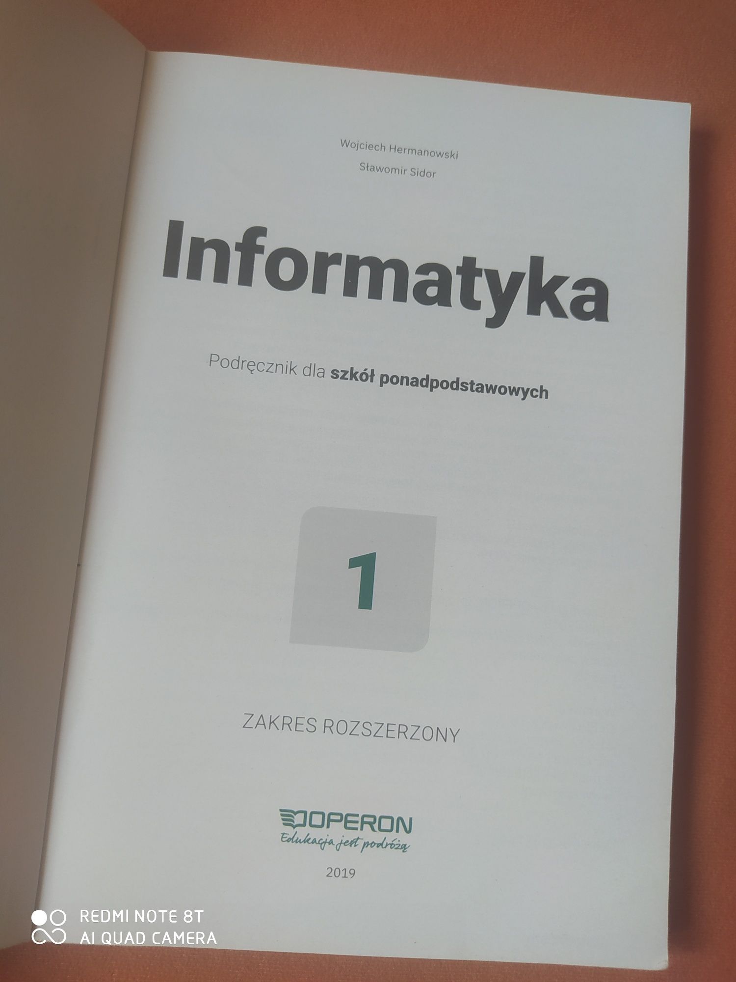 Podręcznik do informatyki kl. 1 szkoła ponadpodstawowa liceum, technik