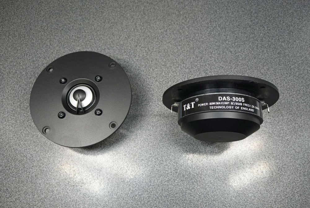 Динамики ВЧ твитеры 20-80Вт парами: ленточные Хейла шелковые купольные