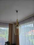 Lampa wisząca druciana mosiadz-złoty