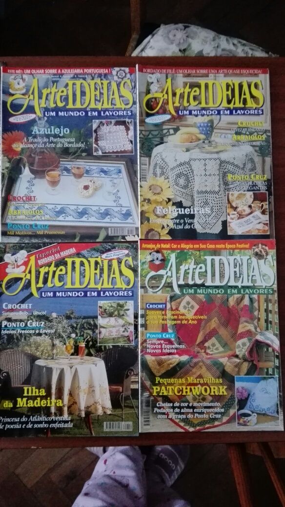 Revistas várias coleções antigas e DIY, Ponto Cruz, Tricô, Croché