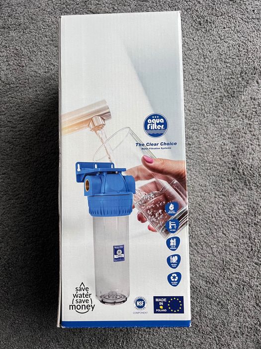 Filtr Wodny 10" AQUA FILTER 1 CAL, Mosiężny Gwint, Kompletny Zestaw