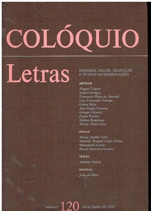 3607 - Revistas Colóquio das Letras