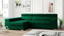 Narożnik PAULO rogówka REGULOWANE zagłówki sofa  narożna PLAMOODPORNA
