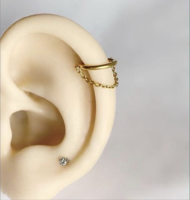 Кликер сережка для пирсинга титан