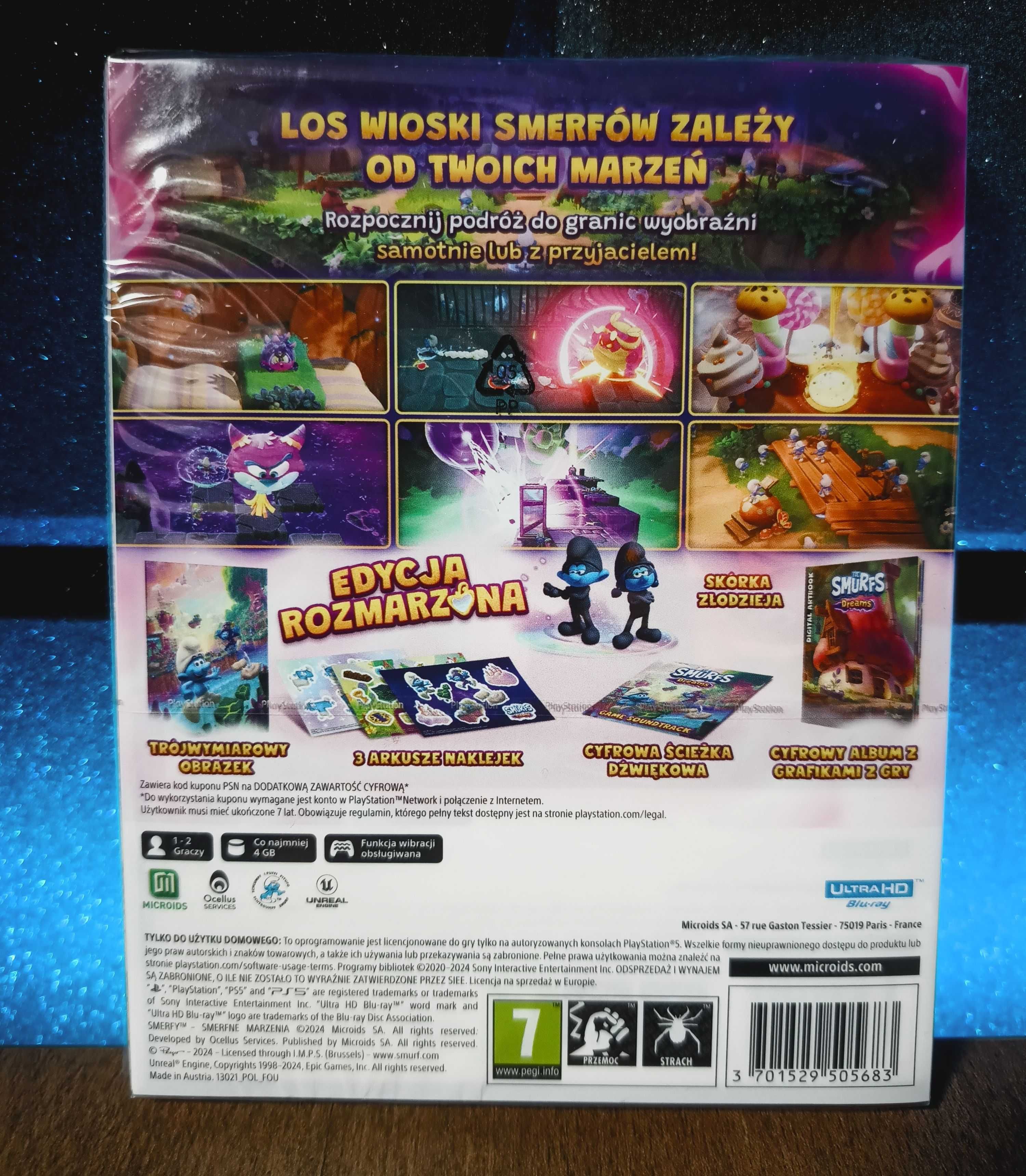 Smerfy: Smerfne marzenia PS5 - platformówka dla dzieci super edycja PL