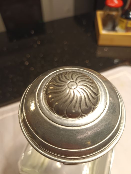 Włoska Karafka do Whisky  okuta srebrem