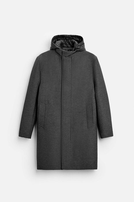 ZARA Luksusowy PŁASZCZ męski elegancki wełna XL Super Cena