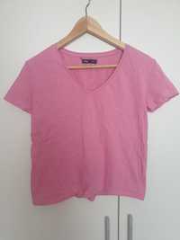 Sinsay różowy t-shirt damski S