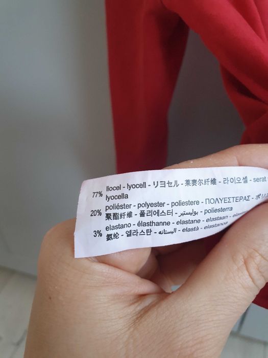 Burgundowa czerwona bluzka koszula lyocell wiązana z przodu Zara 34 36