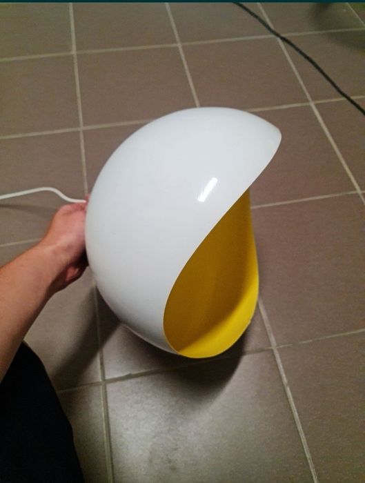 Lampa wisząca biało-musztardowa