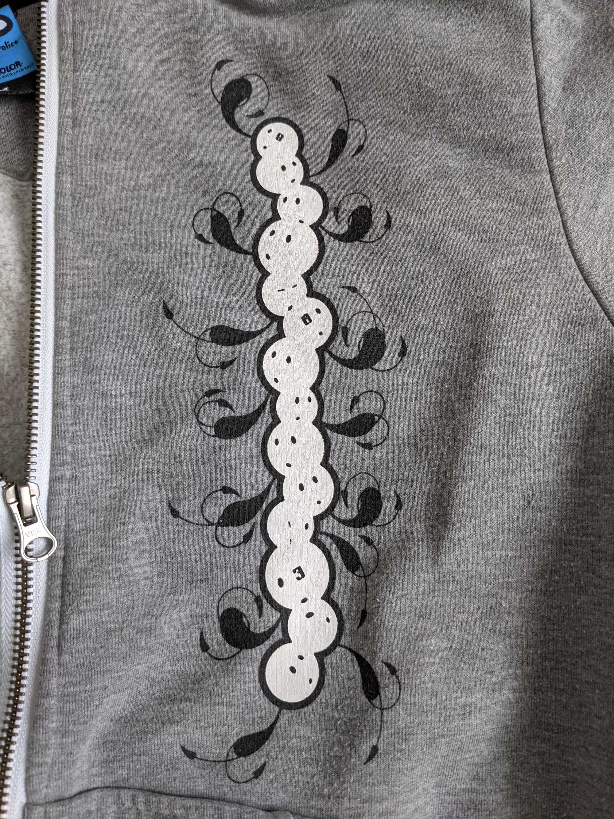 Bluza z kapturem Turbokolor siwa rozmiar M