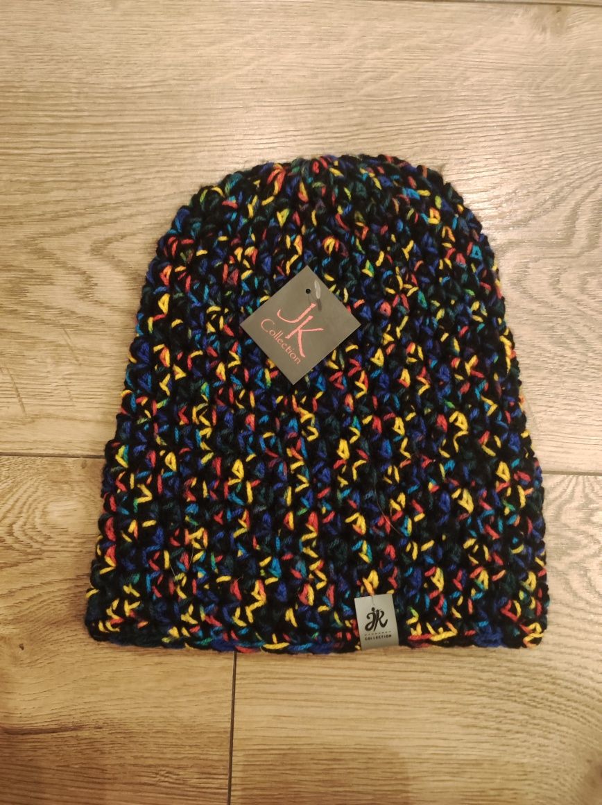 Zimowa czapka handmade JK Collection