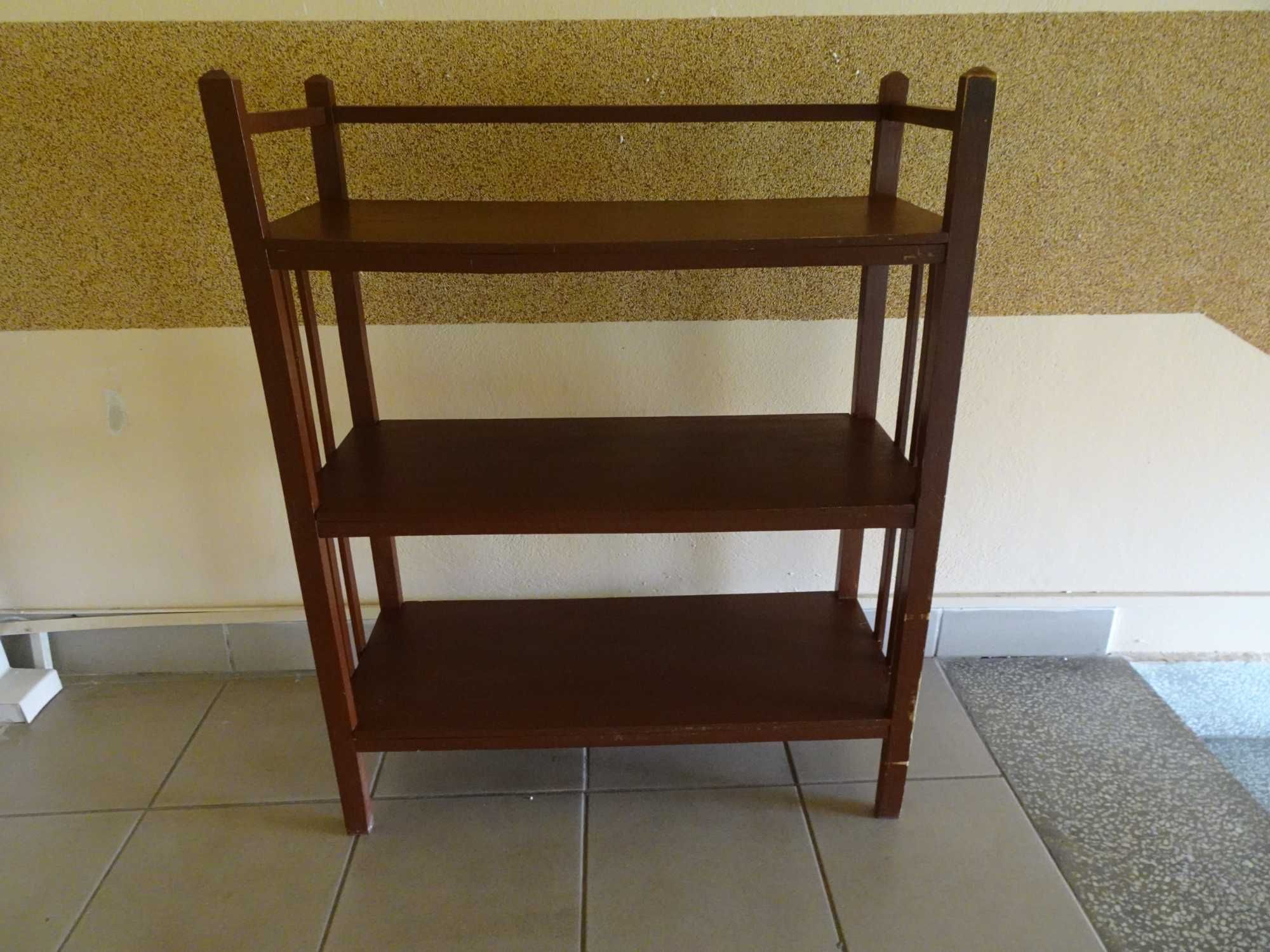 Etażerka drewniana lata 60 vintage PRL półka regał 3 półki 93,5x76x32