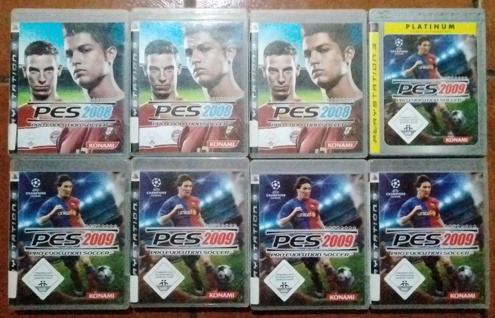 Pro Evolution Soccer todos Original 2008 e 2009 para Playstation 3 (PS